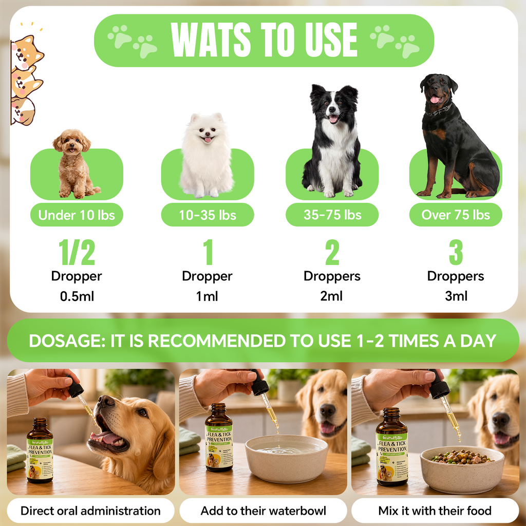 ProFluffyBio Chicken Flavor Pet Drops - Health Supplements for Dogs & Cats, All Sizes, Coat Health Support, Odor-Free, Easy Feeding for Daily Use, Plant-Based