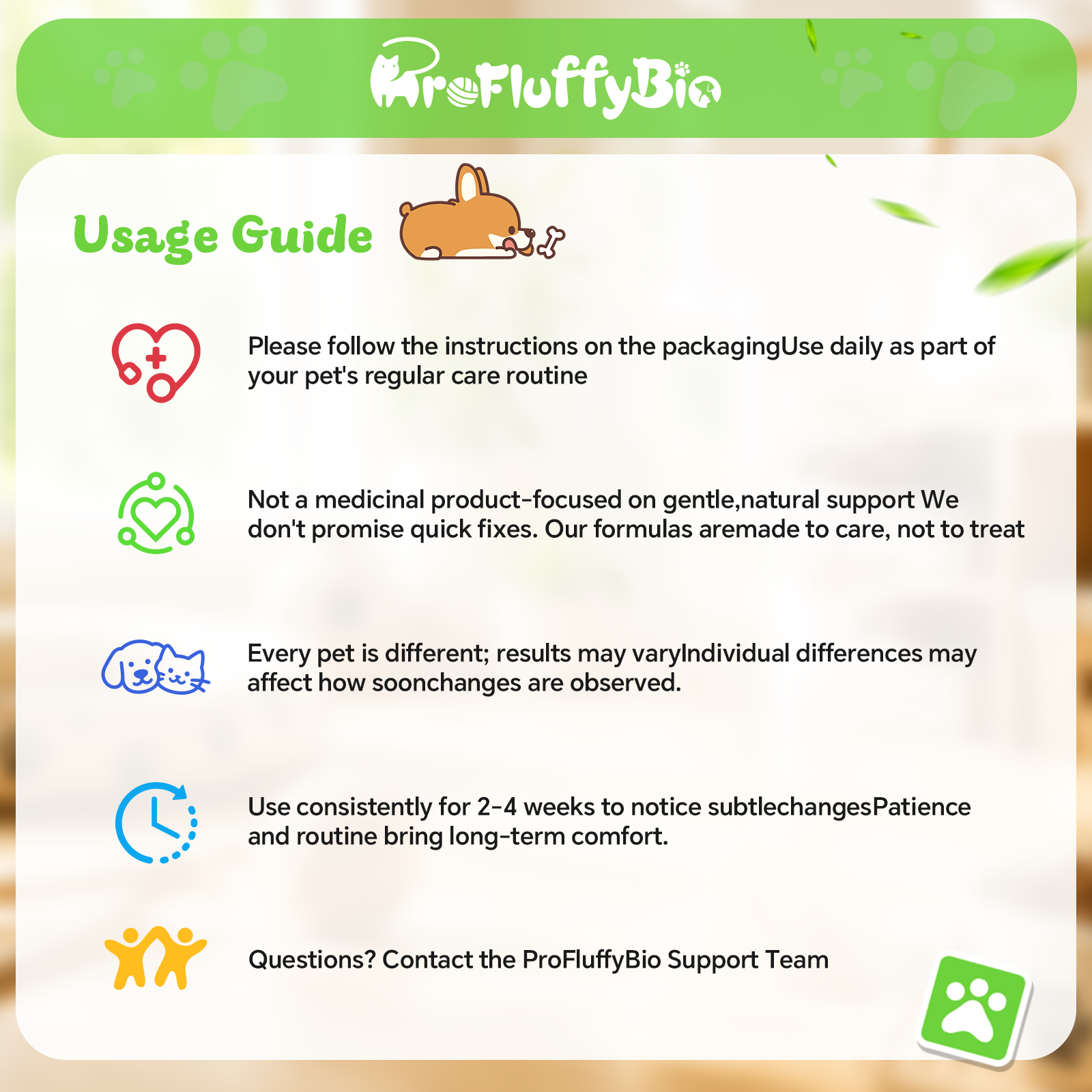 ProFluffyBio Chicken Flavor Pet Drops - Health Supplements for Dogs & Cats, All Sizes, Coat Health Support, Odor-Free, Easy Feeding for Daily Use, Plant-Based