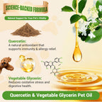 ProFluffyBio Natural Quercetin Antioxidant Edible Canine Nutritional Drops - 2 oz Vitamin Supplement for Skin & Ear Itch, Inflammation Relief, Canine Nutritional Supplement