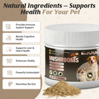 ProFluffyBio Turkey Tail Mushroom Powder For Dogs - For Lumps & Bumps, Immunity, Respiratory, Digestion & Cellular Health（150g）