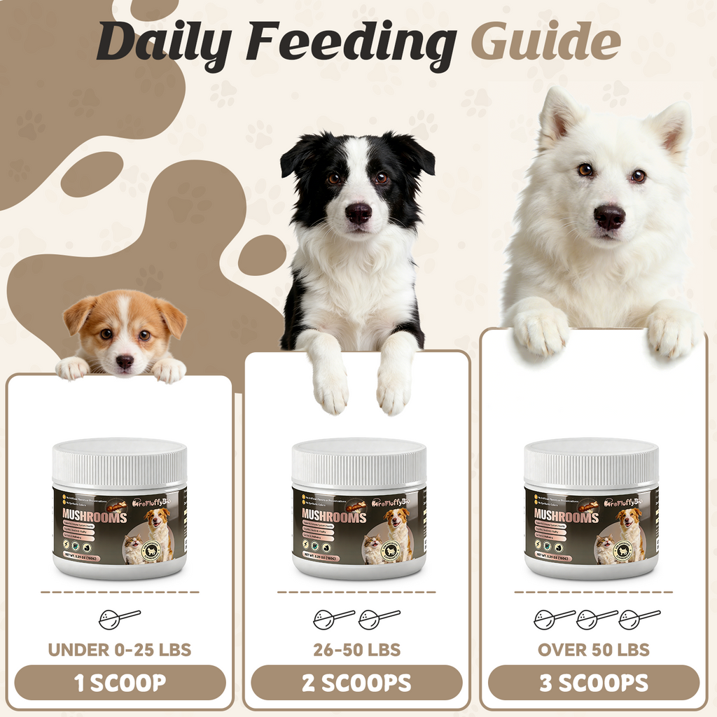 ProFluffyBio Turkey Tail Mushroom Powder For Dogs - For Lumps & Bumps, Immunity, Respiratory, Digestion & Cellular Health（150g）