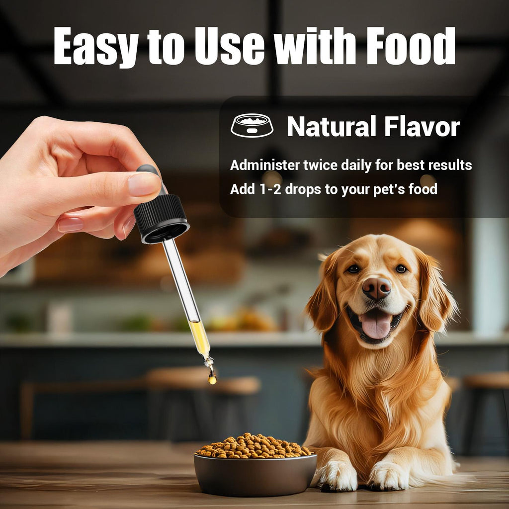 ProFluffyBio Natural Quercetin Antioxidant Edible Canine Nutritional Drops - 2 oz Vitamin Supplement for Skin & Ear Itch, Inflammation Relief, Canine Nutritional Supplement