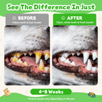 ProFluffyBio Dog&Cat Dental Powder - Food Topper for Fresh Breath & Clean Teeth - Gentle Formula for Sensitive Stomachs - Bacon Flavor Tartar Plaque Remover - Natural Oral Care for Dogs and Cats