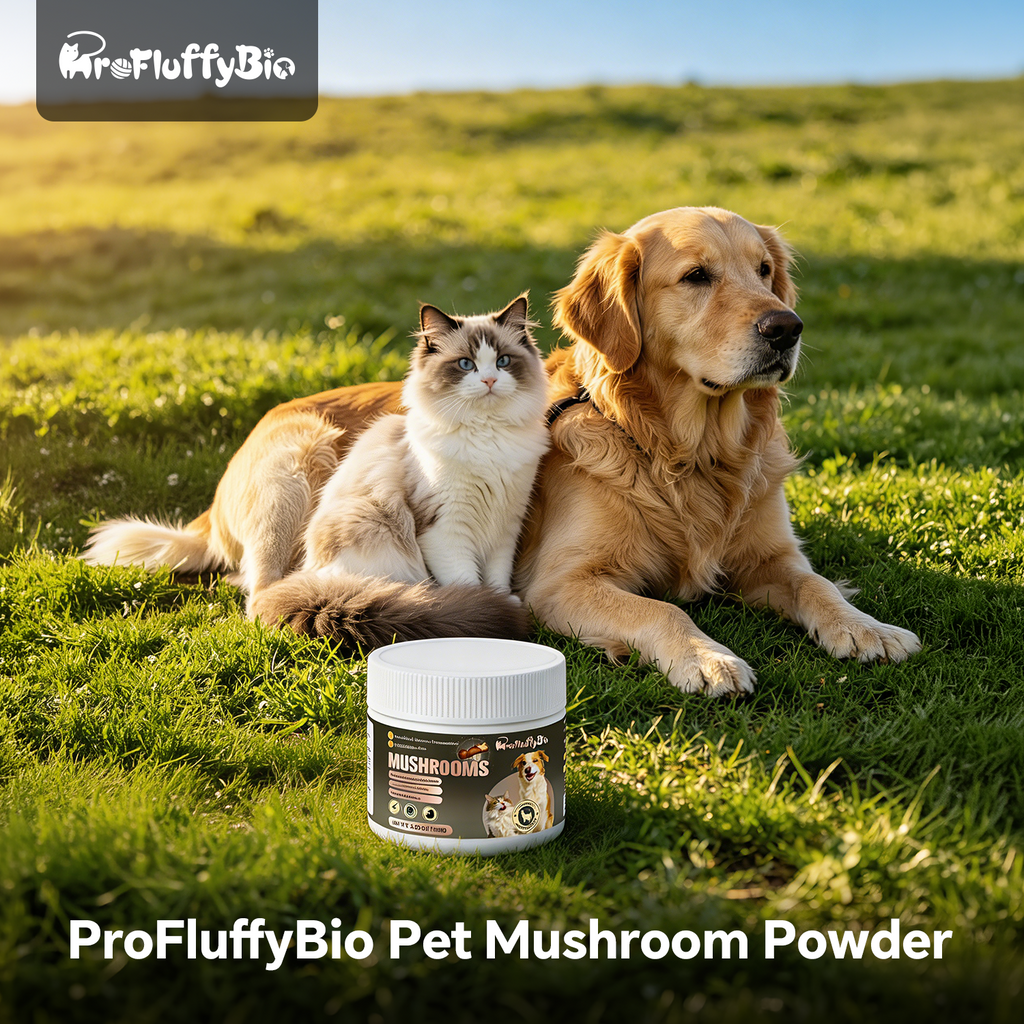 ProFluffyBio Turkey Tail Mushroom Powder For Dogs - For Lumps & Bumps, Immunity, Respiratory, Digestion & Cellular Health（150g）