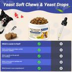 ProFluffyBio Natural Dog Yeast Infection Treatment - Itchy Skin & Ear Relief, Reduces Inflammation & Irritation, Soothes Allergy Symptoms - Herbal Supplement Soft Chews for Dogs' Healthy Itch Relief (250g)