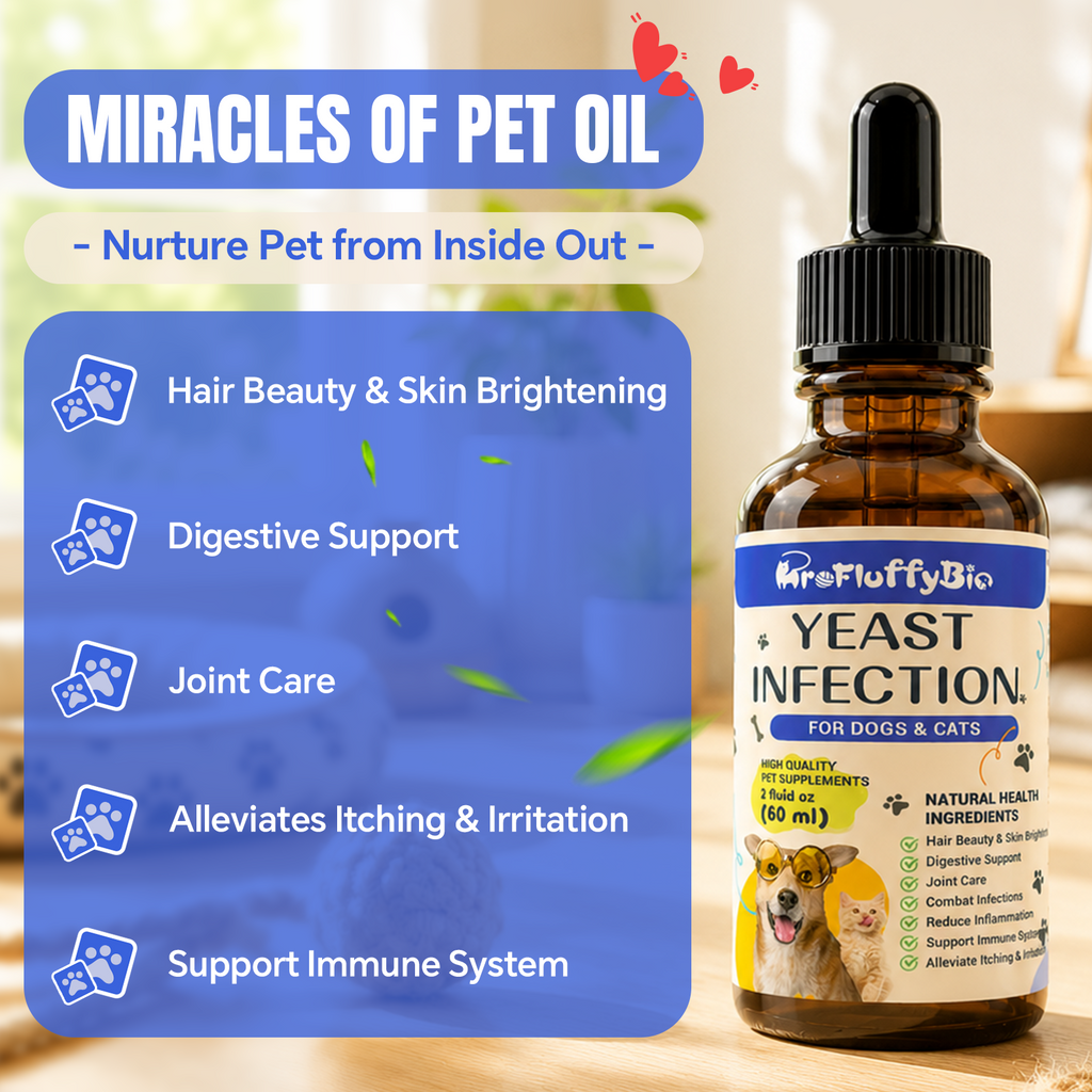 ProFluffyBio Dog Ear & Skin Relief Drops, Yeast Infection Treatment for Dogs –  60ml | Soothes Itching, Supports Healthy Ears & Skin, Allergy Relief for Puppies & Dogs